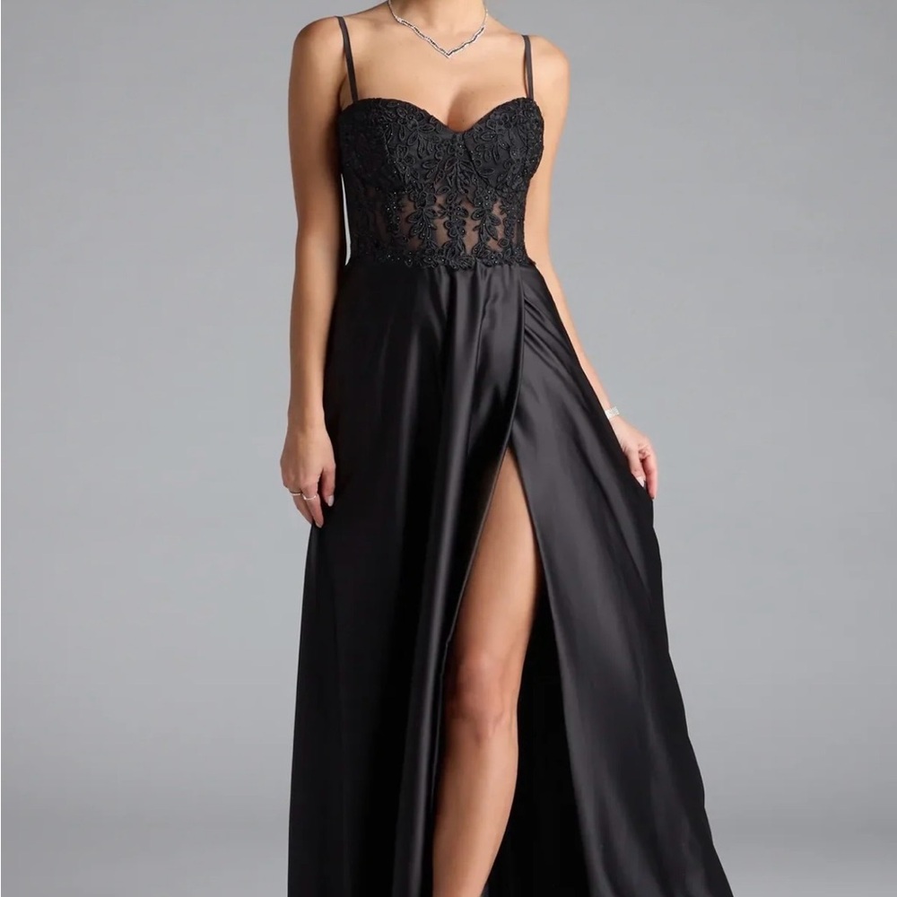 Windsor Black Lace Maxi Dress
